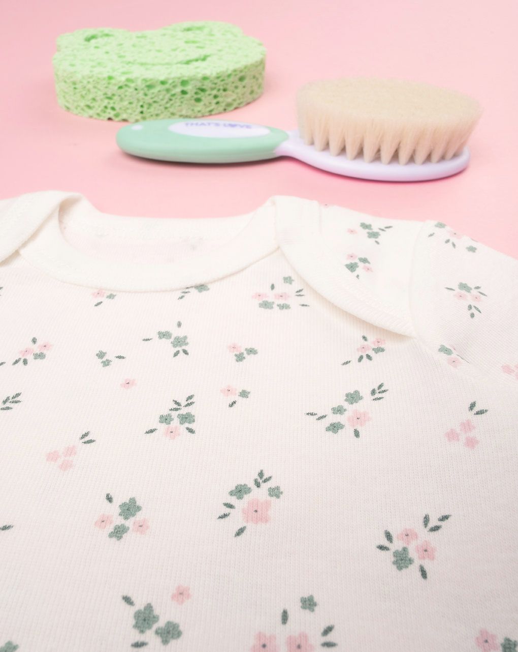 βρεφικό κορμάκι λευκό φλοράλ για κορίτσι - Prénatal