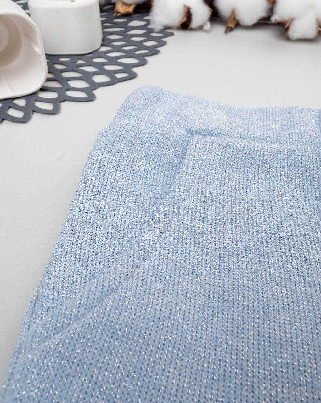 παιδικό παντελόνι φούτερ γαλάζιο lurex για κορίτσι - Prénatal