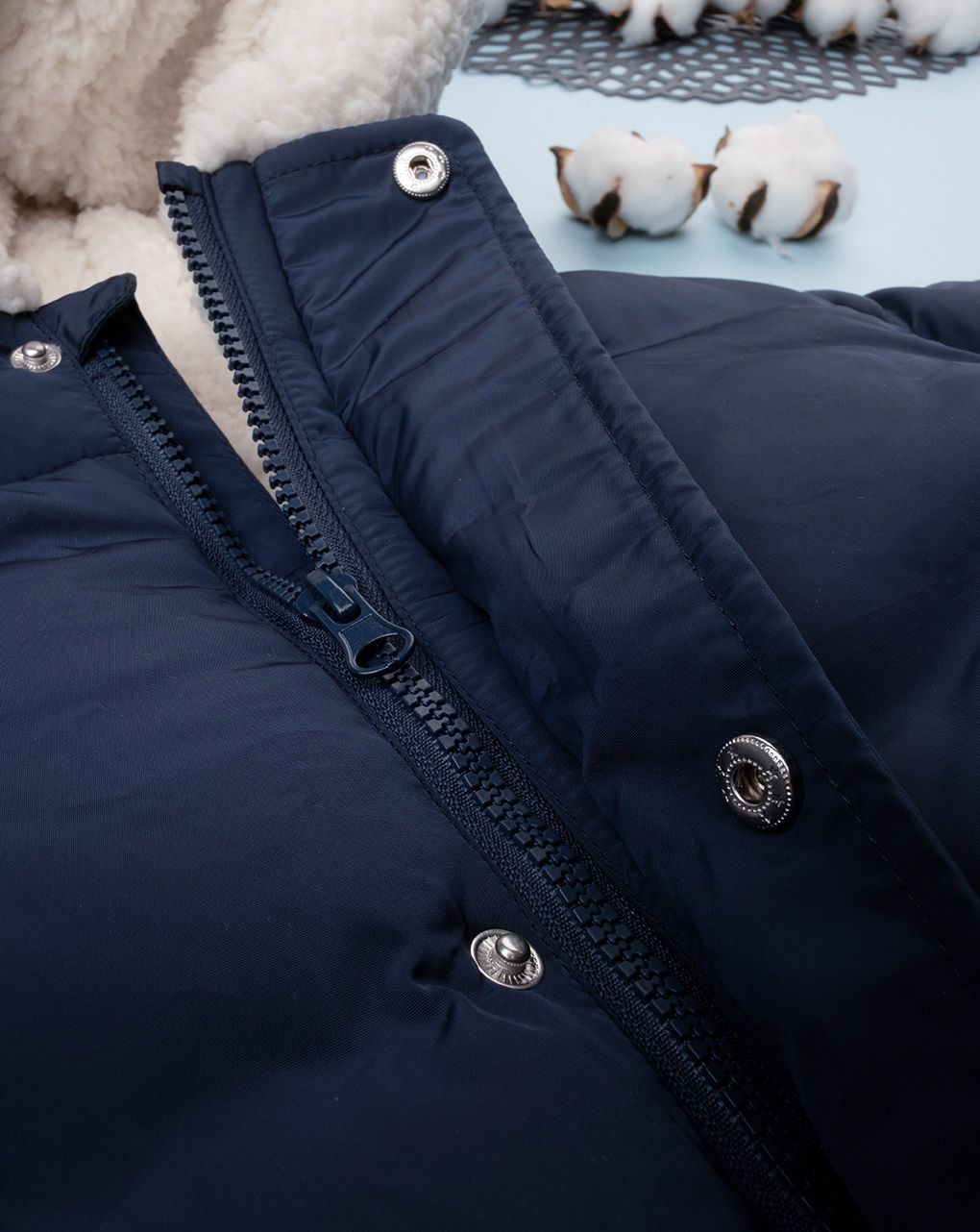 παιδικό μπουφάν puffer μπλε για κορίτσι - Prénatal