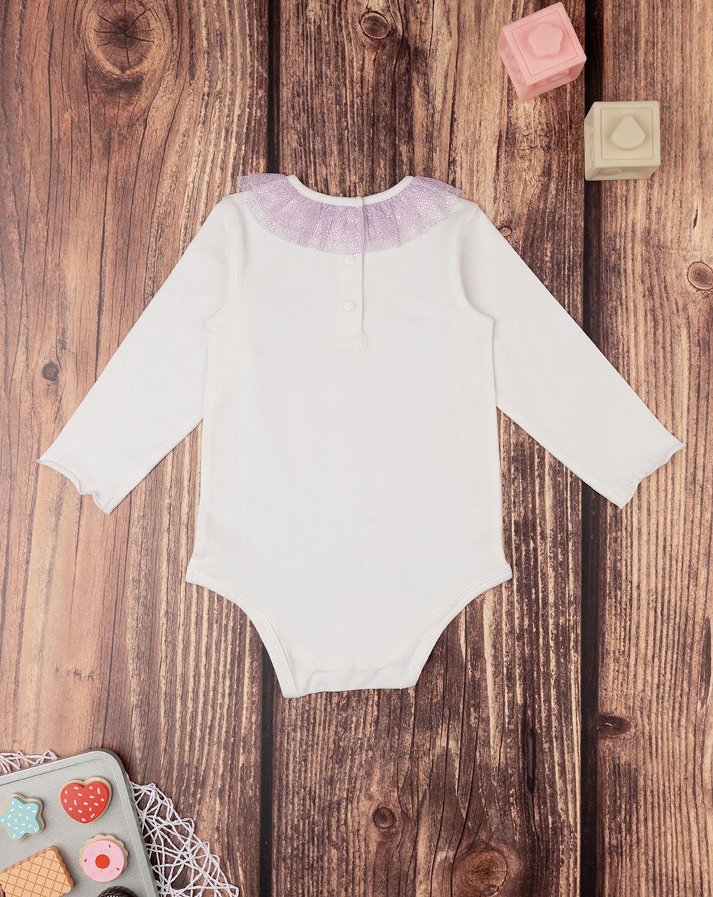 βρεφικό κορμάκι λευκό με καρδιά για κορίτσι - Prénatal