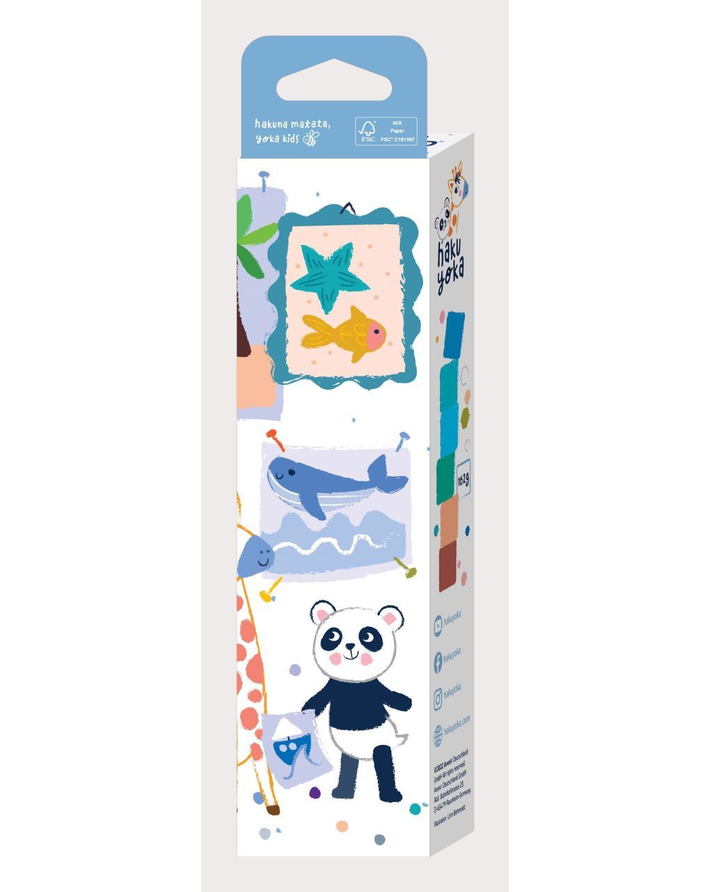 Haku yoka 6 cube crayons - ocean colour cp223093 - HAKU YOKA