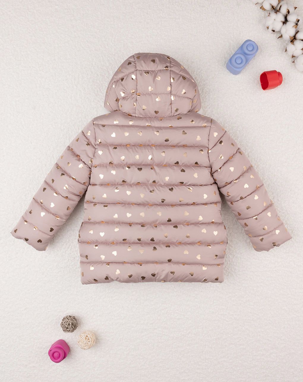 παιδικό μπουφάν puffer dusty pink για κορίτσι - Prénatal