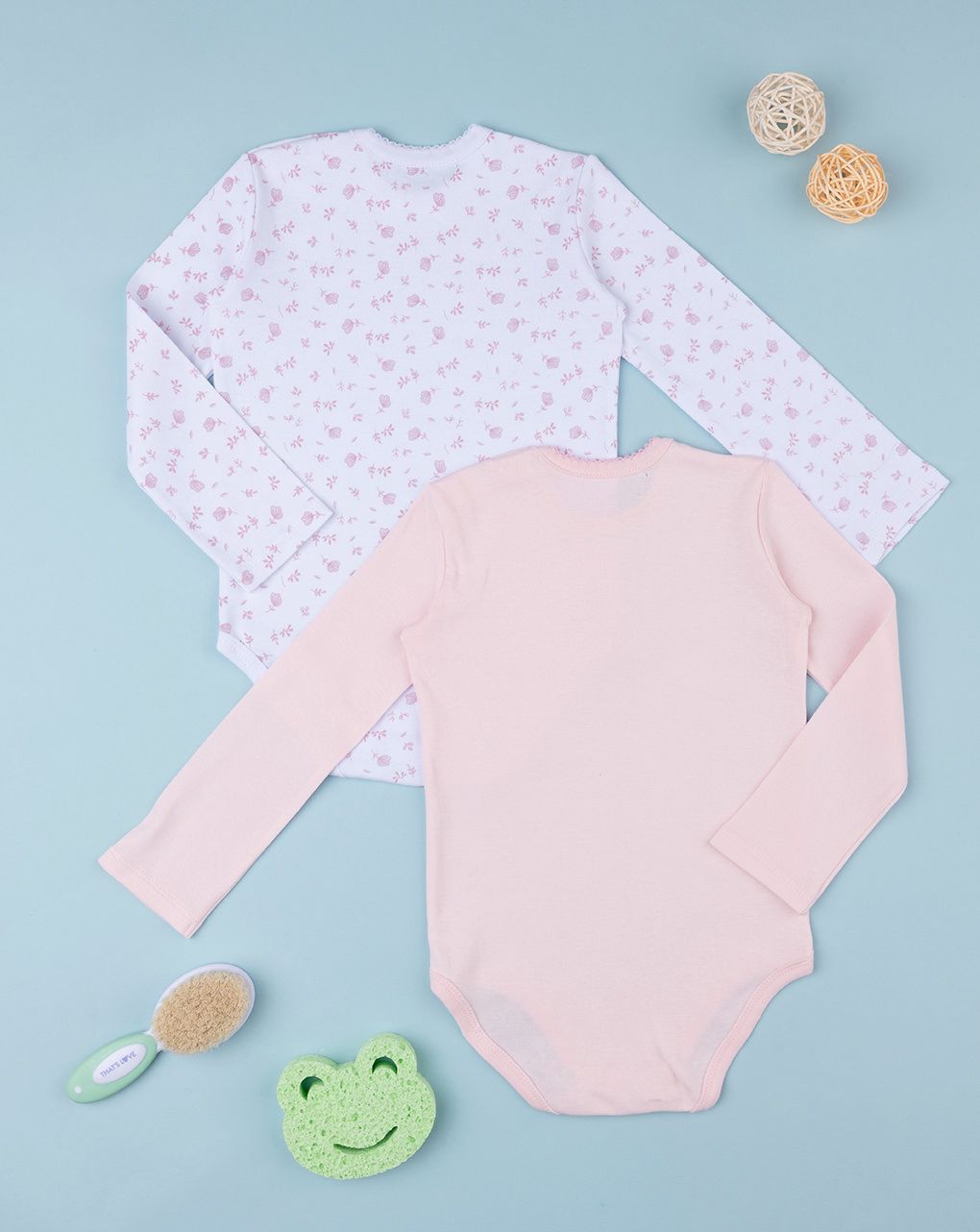 βρεφικά μακρυμάνικα κορμάκια πακέτο x2 cute για κορίτσι - Prénatal