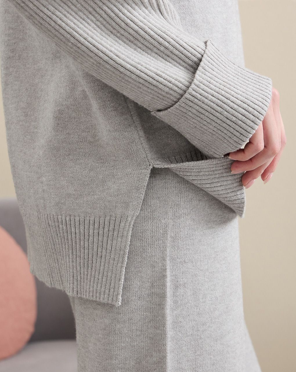 γυναικείο πουλόβερ εγκυμοσύνης γκρι - Prénatal