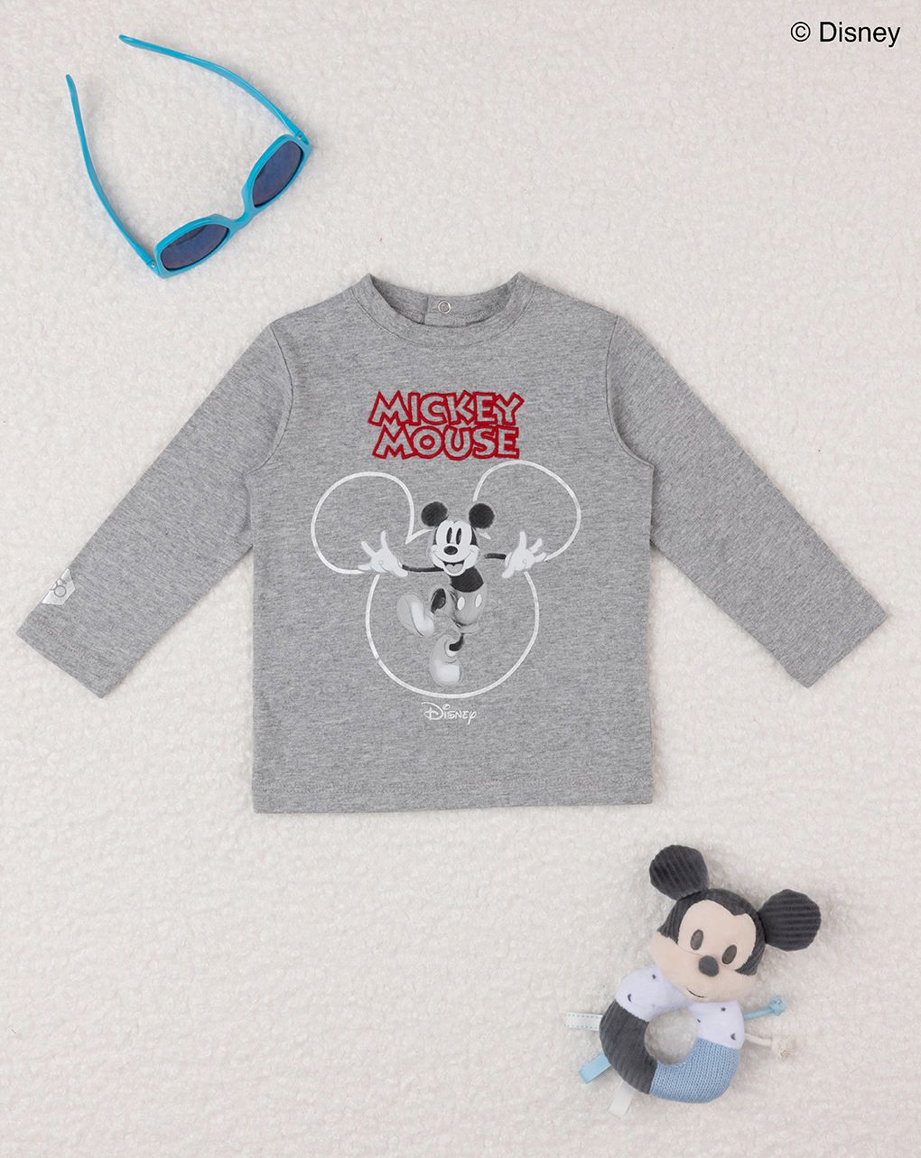 μπλούζα γκρι με το mickey για αγόρι - Prénatal