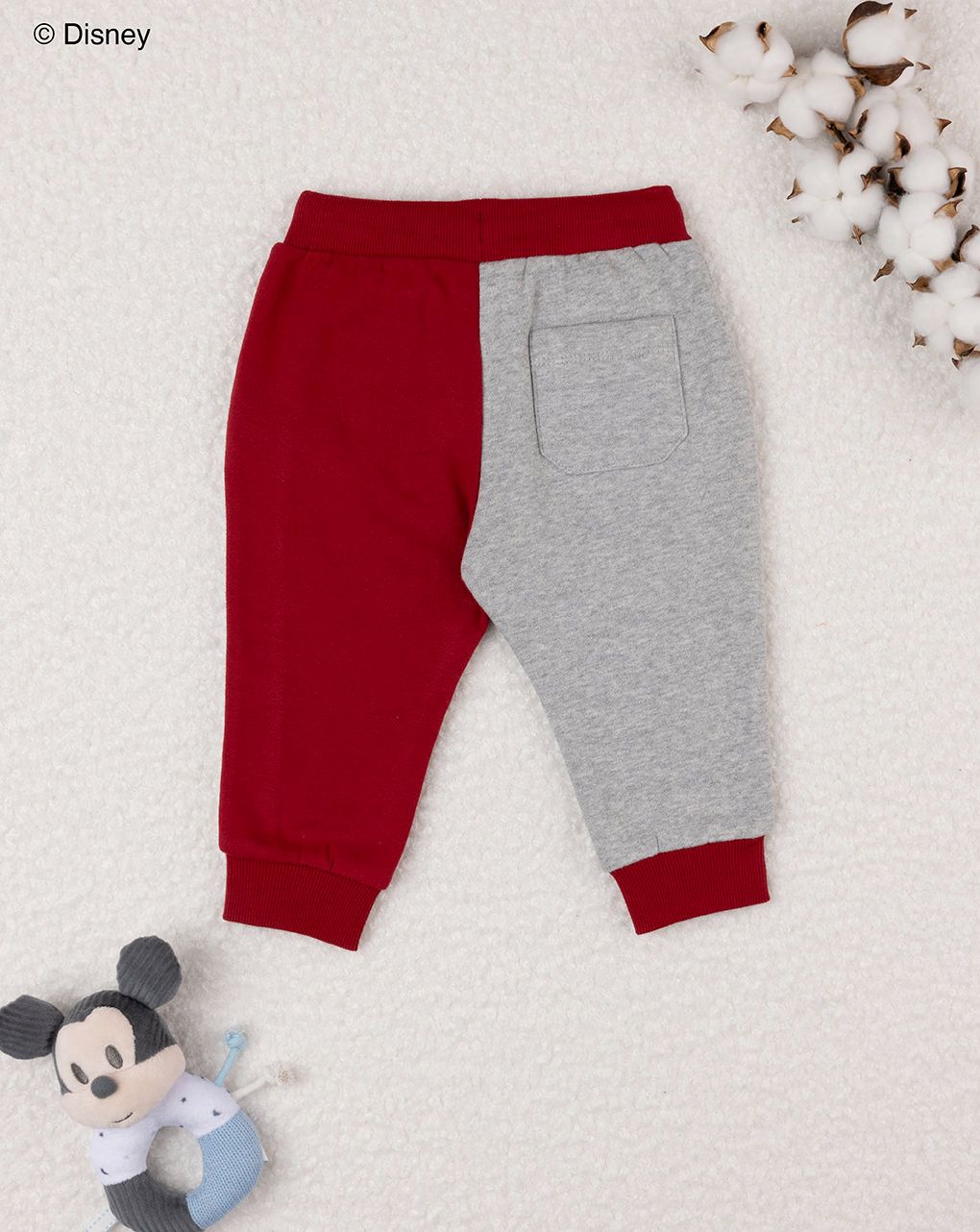 παντελόνι φόρμας γκρι/κόκκινο με το mickey για αγόρι - Prénatal