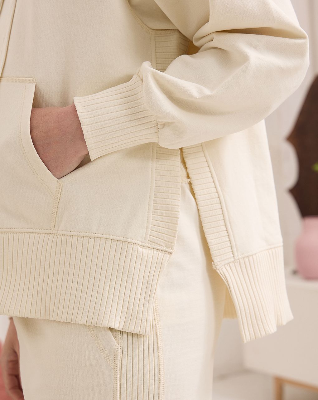 γυναικεία μπλούζα φούτερ εγκυμοσύνης ιβουάρ - Prénatal