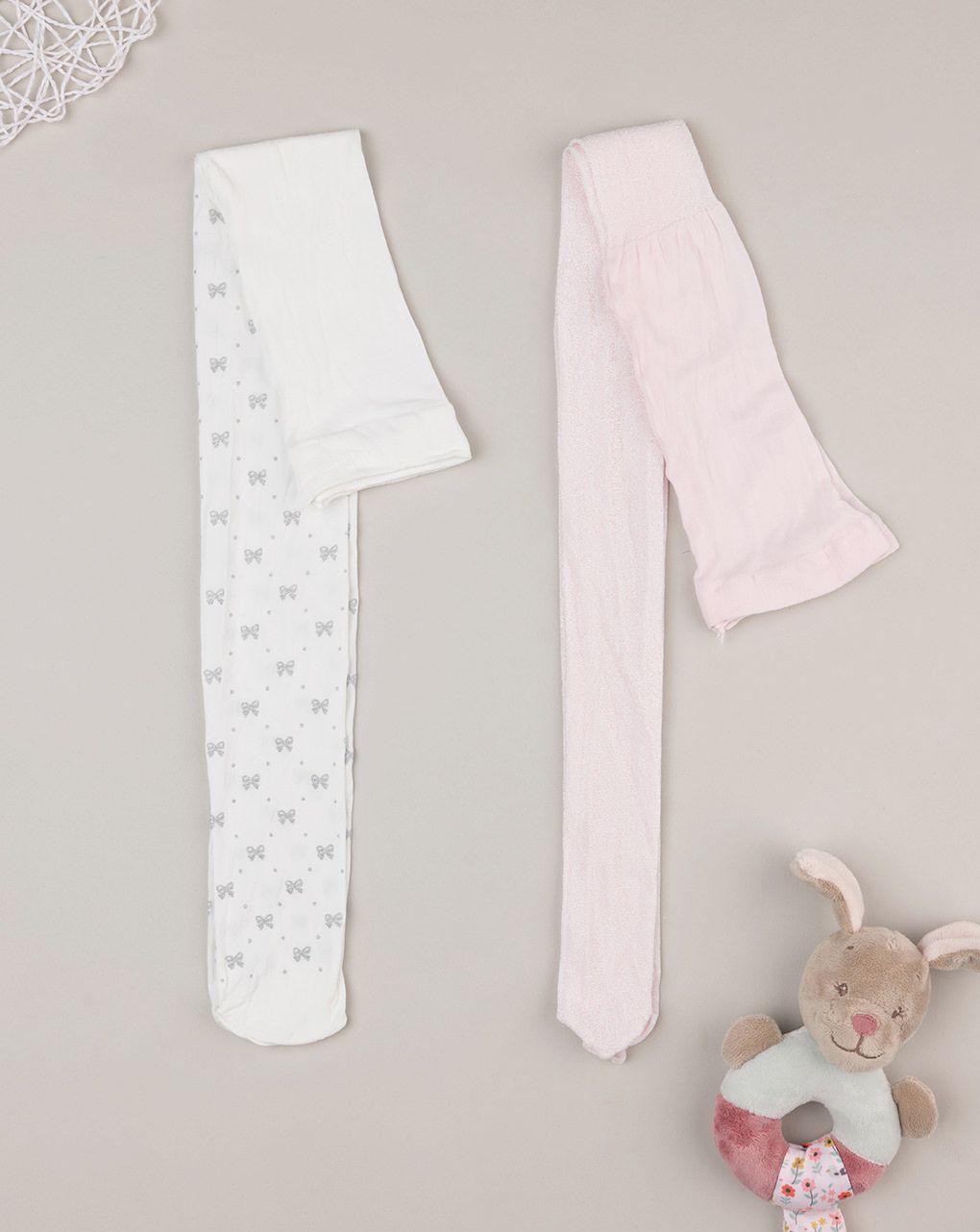 παιδικά καλσόν πακέτο x2 φιογκάκια για κορίτσι - Prénatal