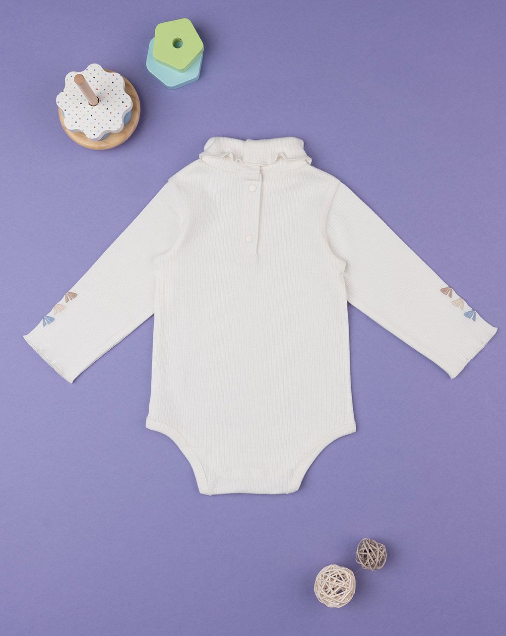 βρεφικό κορμάκι ζιβάγκο λευκό για κορίτσι - Prénatal