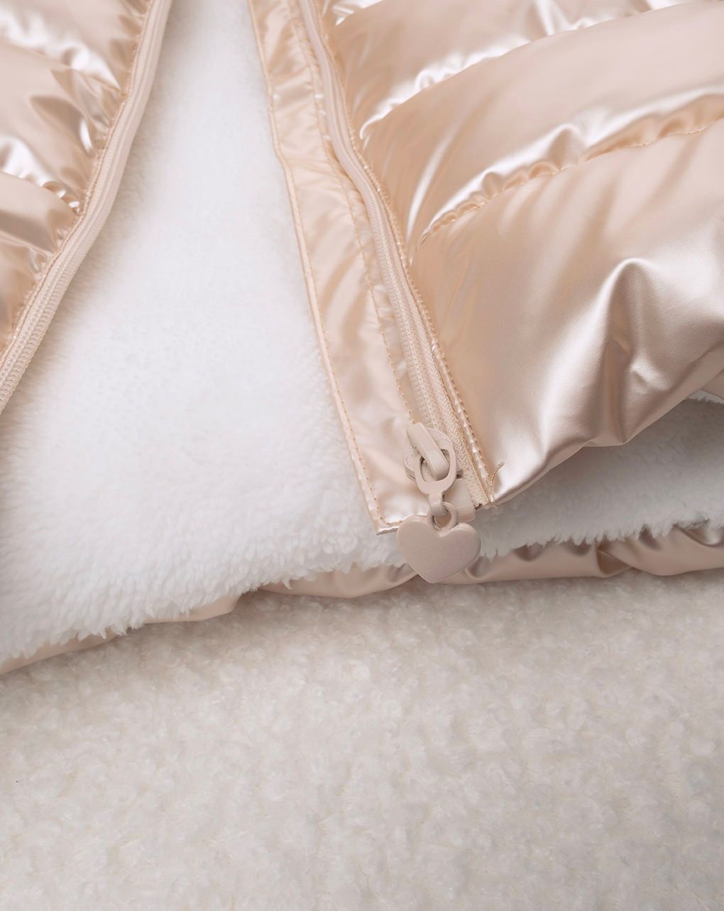 παιδικό μπουφάν puffer χρυσό ιριδίζον για κορίτσι - Prénatal