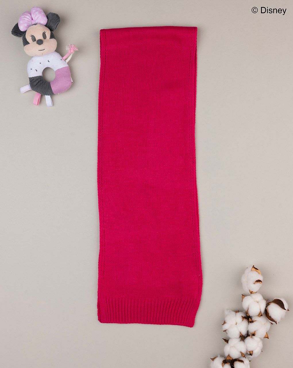 παιδικό κασκόλ πλεκτό φούξια με τη minnie για κορίτσι - Prénatal