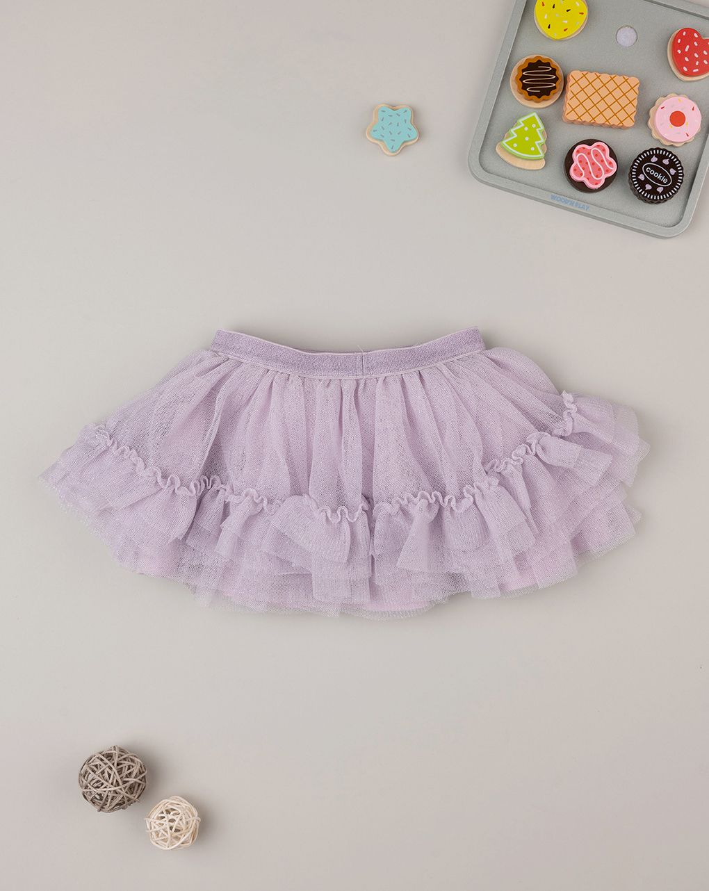 βρεφική φούστα λιλά από τούλι για κορίτσι - Prénatal