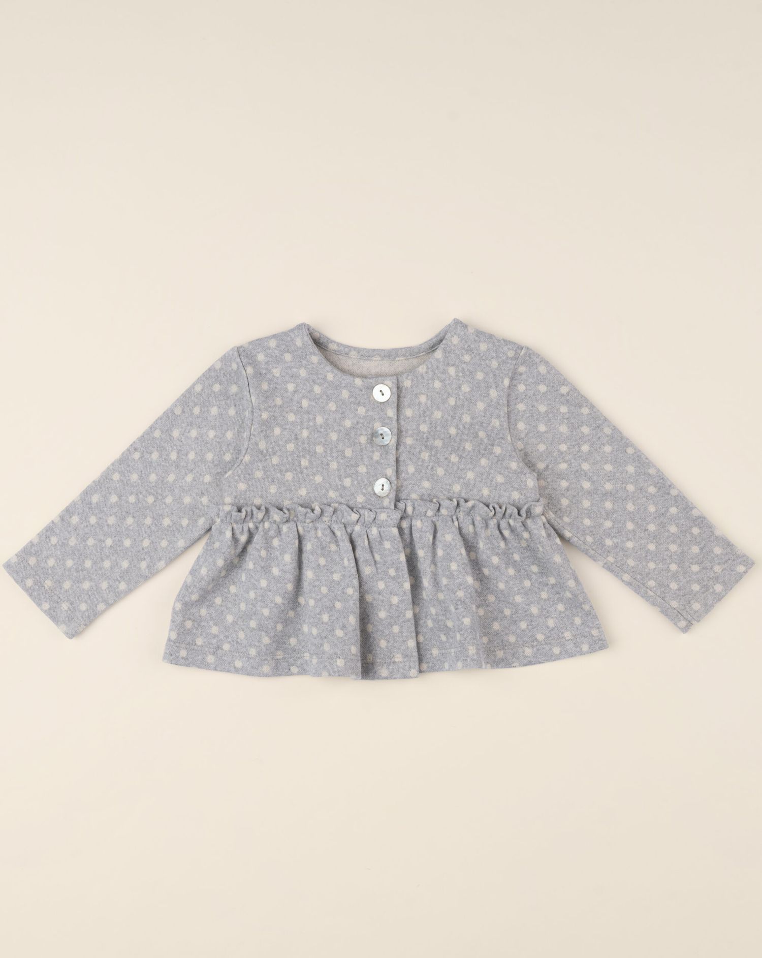 βρεφικό elegant ζακετάκι γκρι πουά για κορίτσι - Prénatal