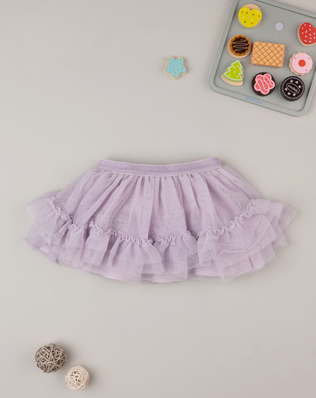 βρεφική φούστα λιλά από τούλι για κορίτσι - Prénatal