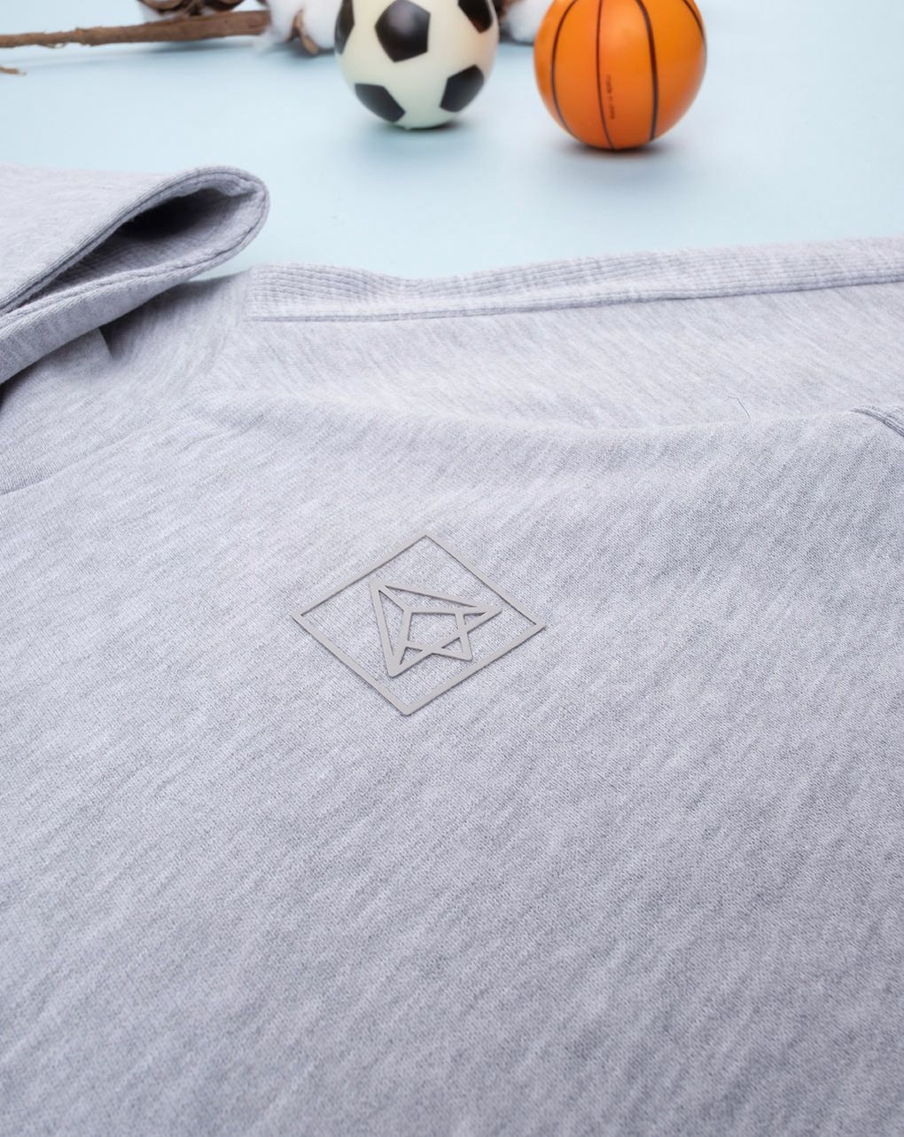 παιδική μπλούζα φούτερ γκρι με κουκούλα για αγόρι - Prénatal