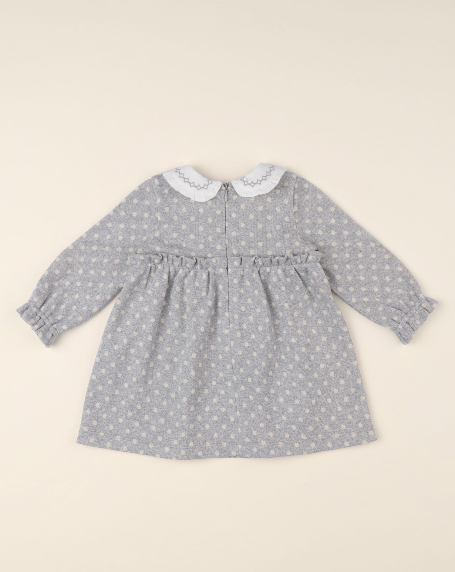 βρεφικό elegant φόρεμα γκρι πουά για κορίτσι - Prénatal