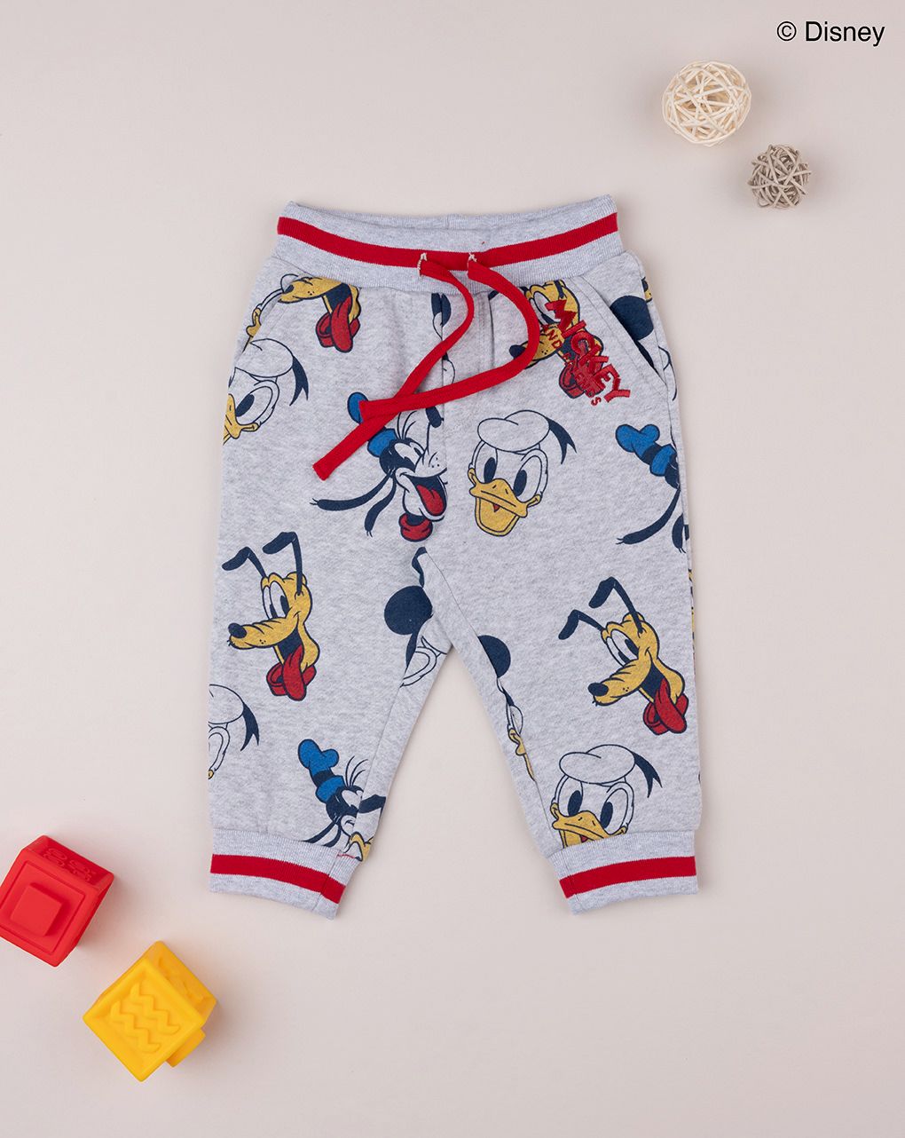βρεφικό παντελόνι φούτερ γκρι looney tunes για αγόρι - Prénatal