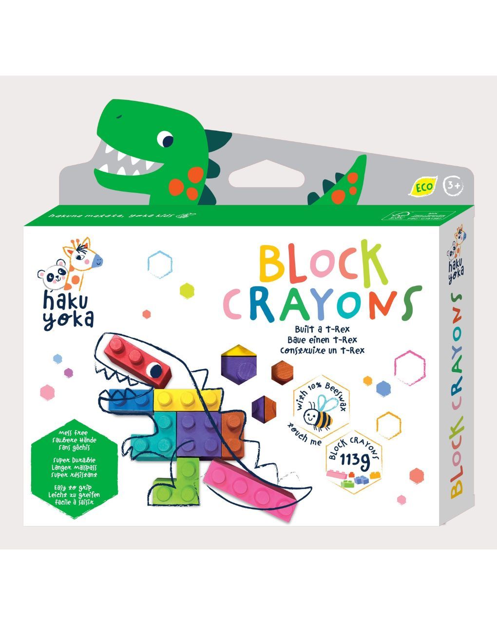 Haku yoka block crayons - t-rex cp223089