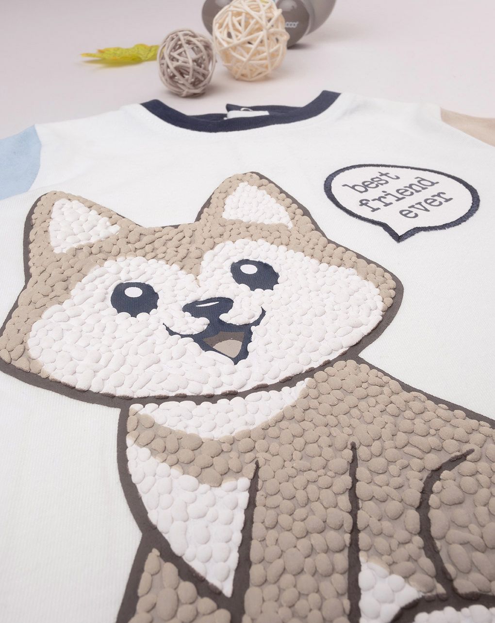 βρεφική μπλούζα λευκή artic για αγόρι - Prénatal