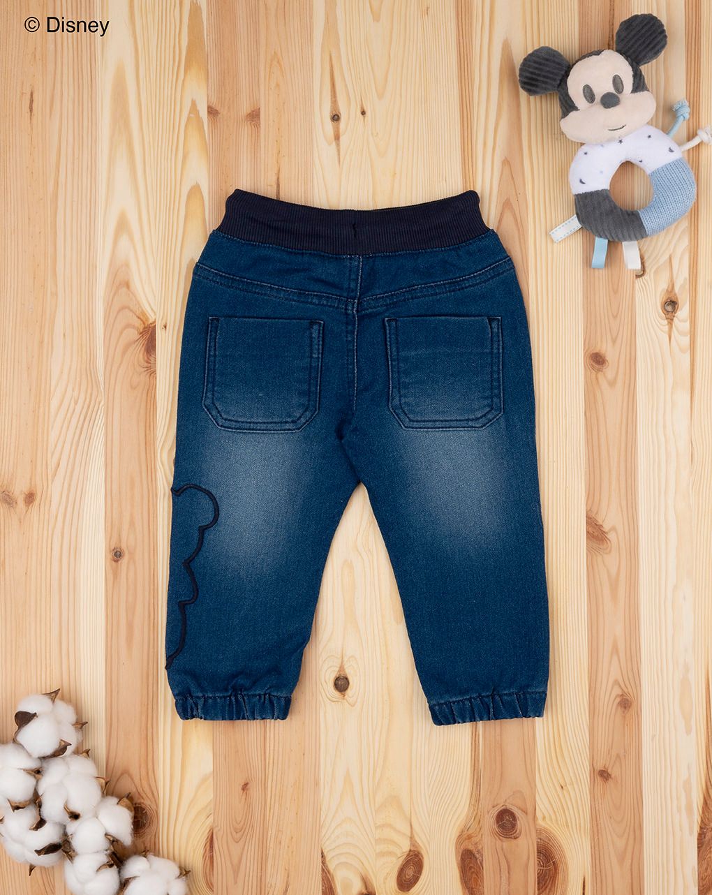 βρεφικό τζιν παντελόνι μπλε teddy για αγόρι - Prénatal