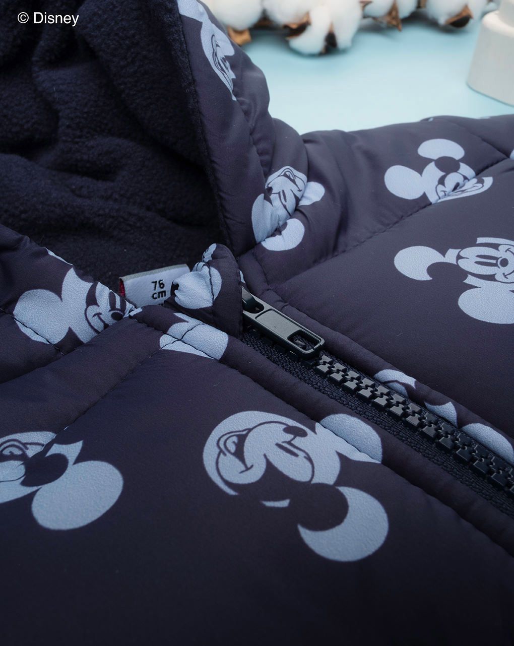 βρεφικό μπουφάν puffer μπλε με το mickey για αγόρι - Prénatal