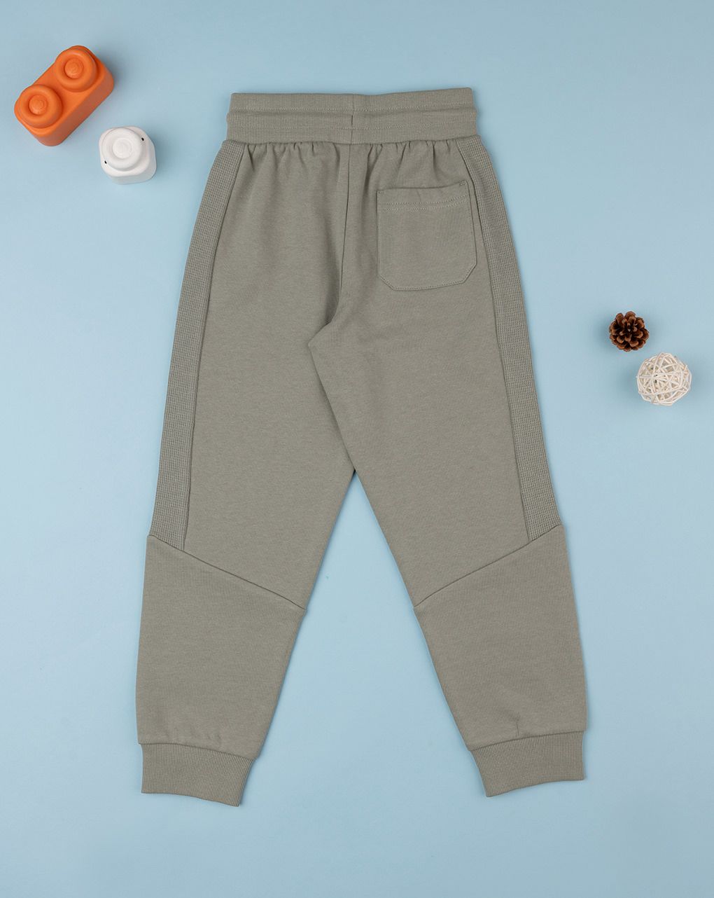 παιδικό παντελόνι φόρμας πράσινο με ένθετα για αγόρι - Prénatal