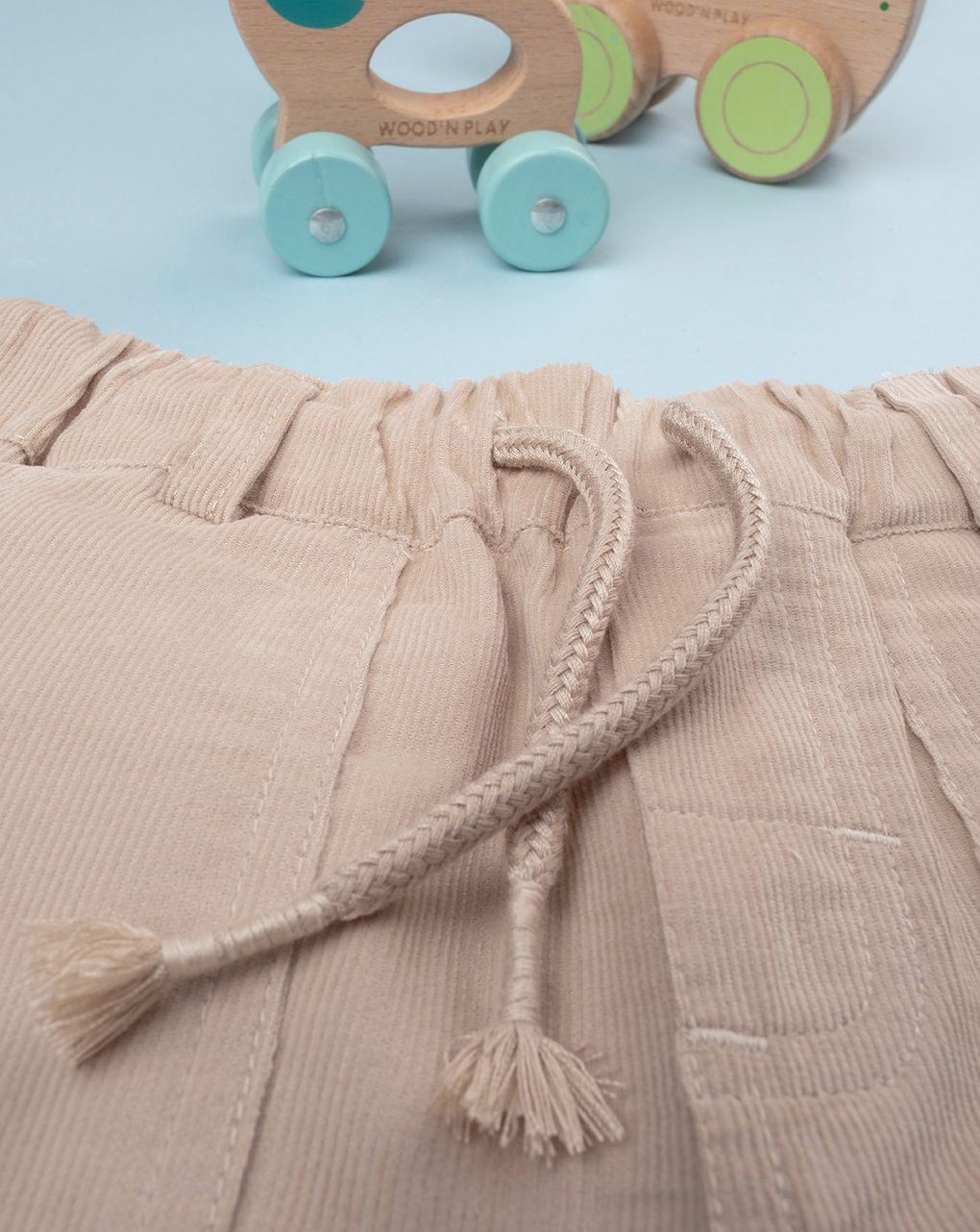 βρεφικό παντελόνι βελουτέ μπεζ artic για αγόρι - Prénatal
