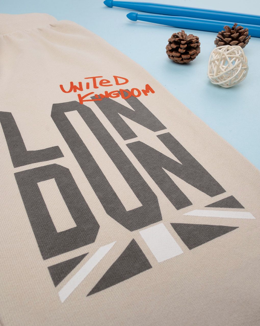 παιδικό παντελόνι φόρμας μπεζ london για αγόρι - Prénatal