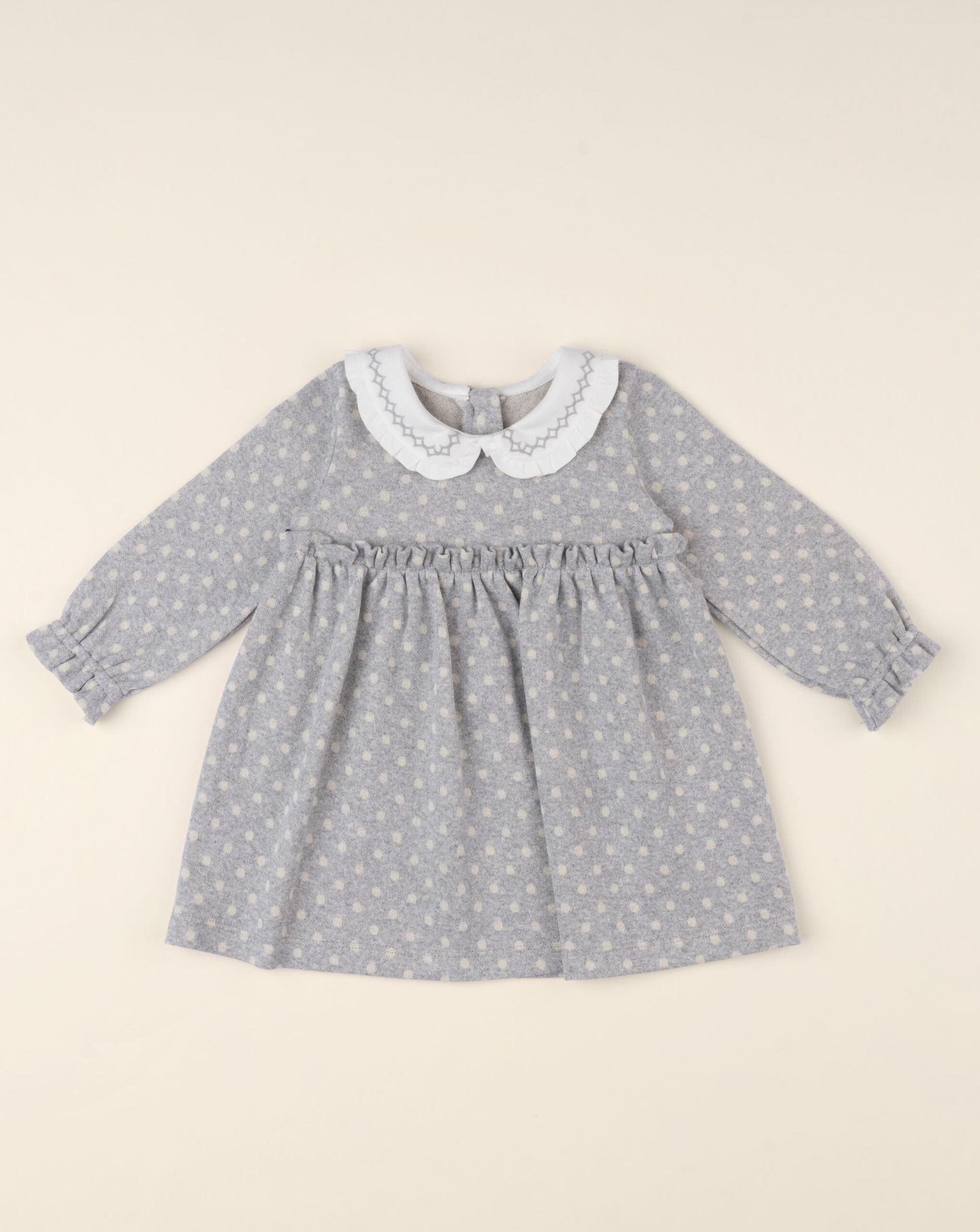 βρεφικό elegant φόρεμα γκρι πουά για κορίτσι - Prénatal