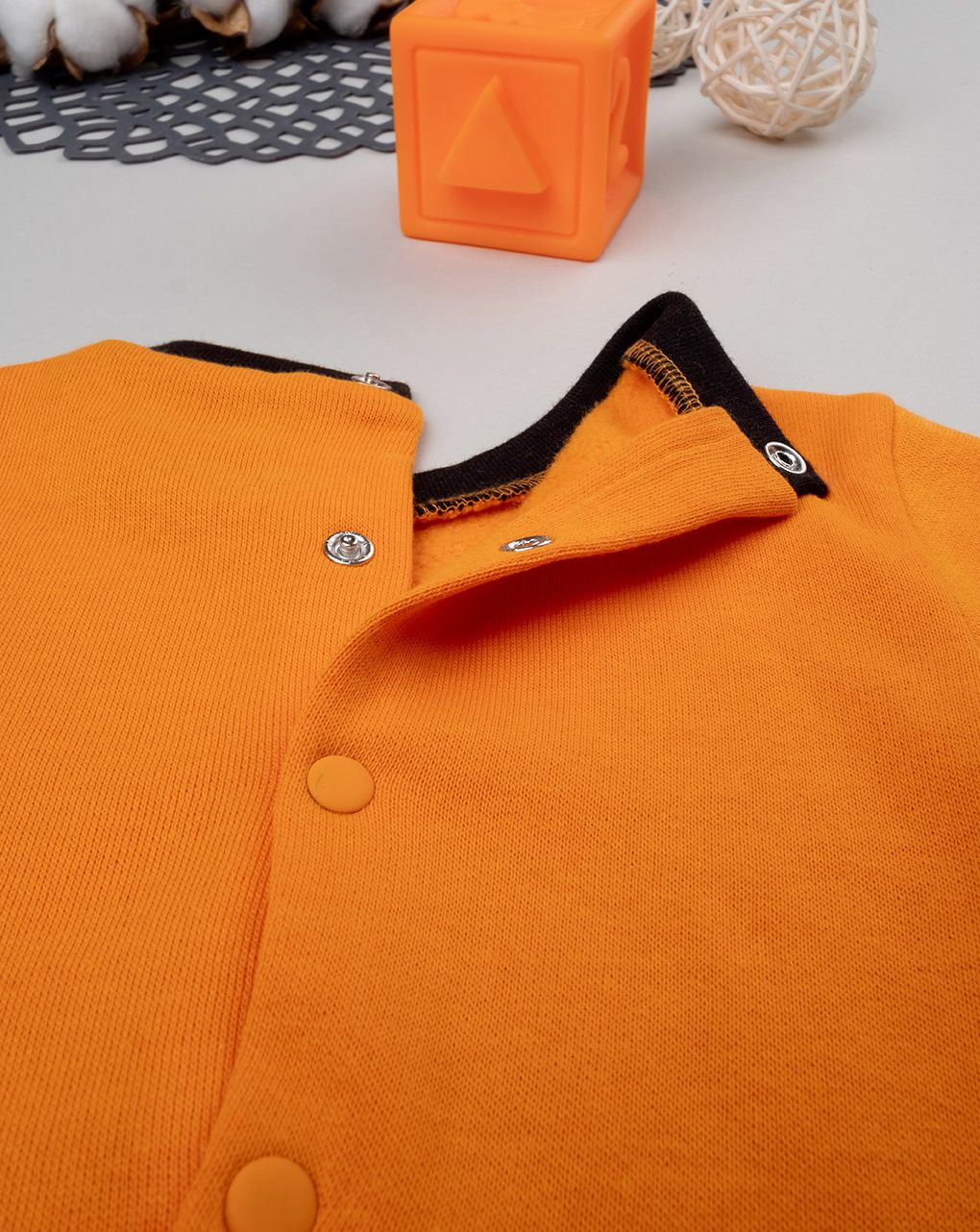 βρεφικό φορμάκι halloween πορτοκαλί/μαύρο για κορίτσι - Prénatal