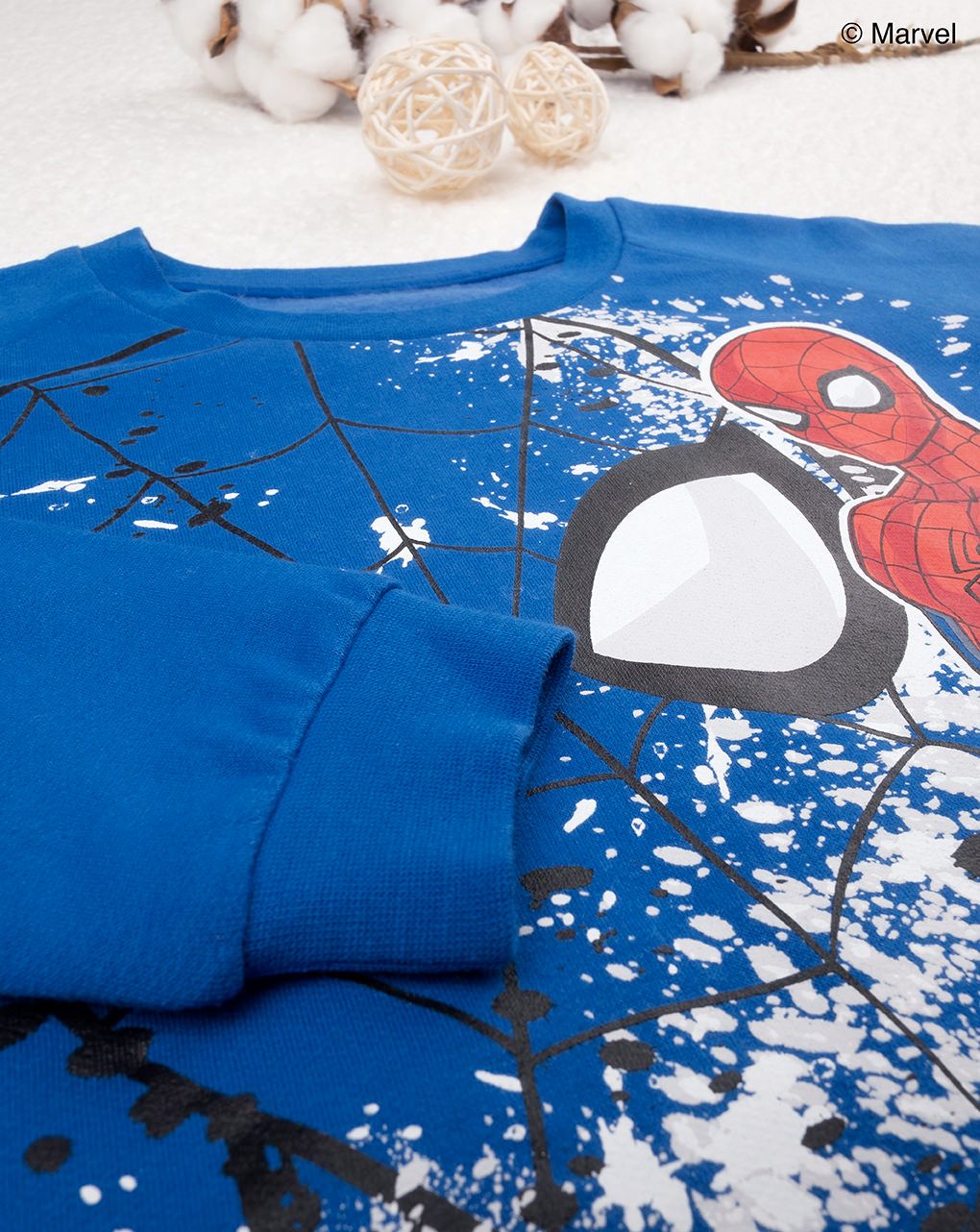 παιδική πιτζάμα μπλε με τον spiderman για αγόρι - Prénatal