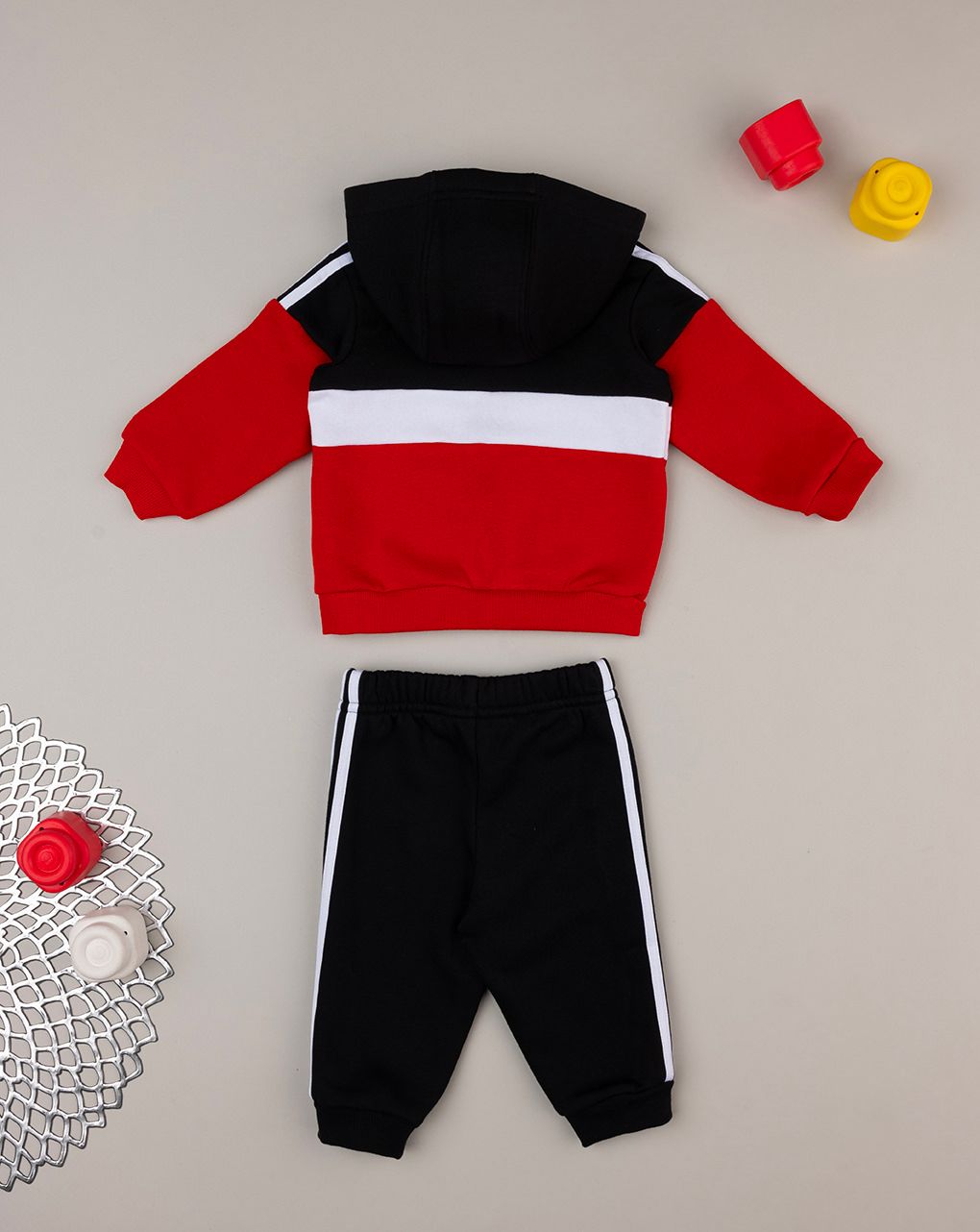 Adidas αθλητικό σετ tiberio 3-stripes colorblock ij6324 για αγόρι - Adidas