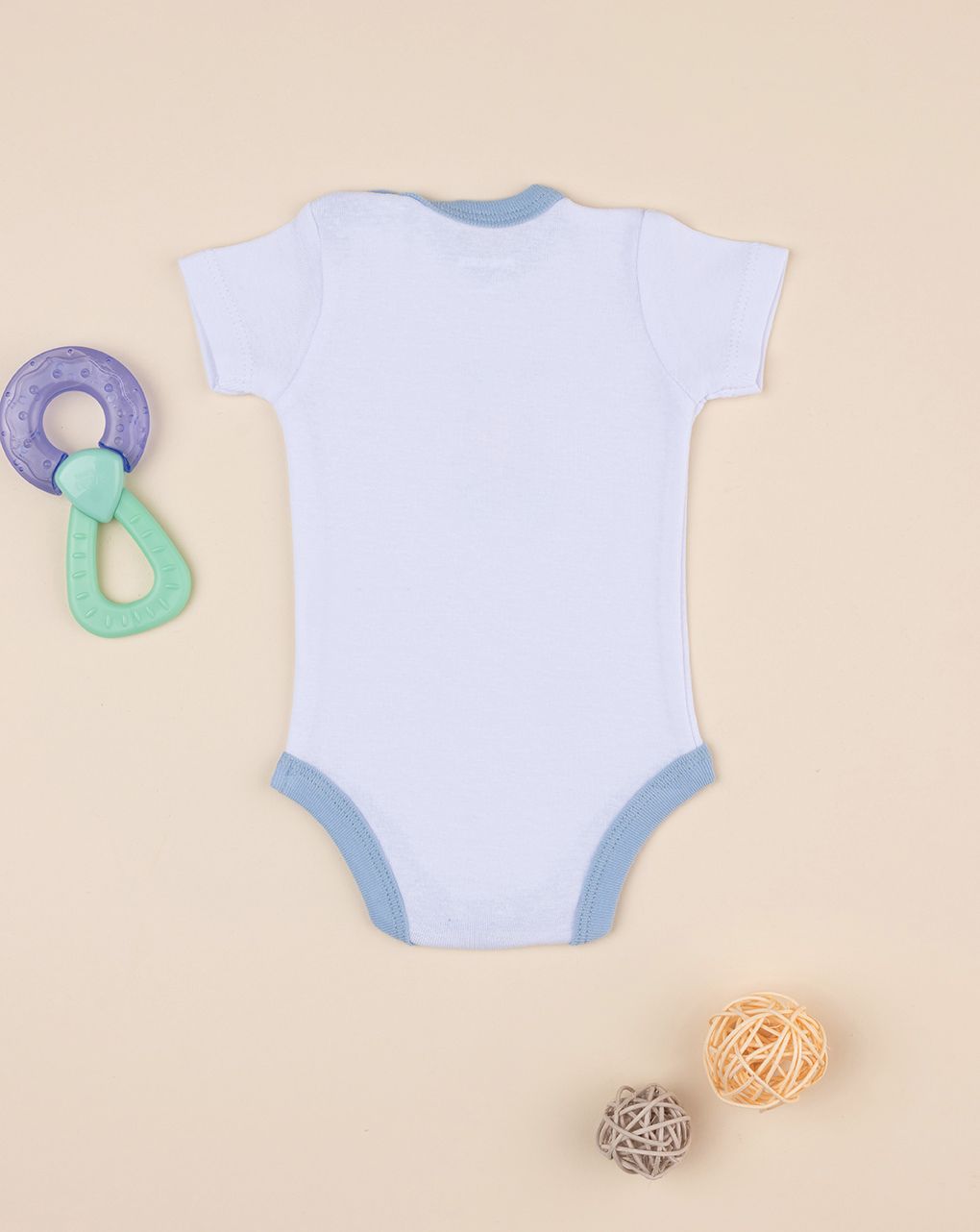 βρεφικό κορμάκι λευκό με ζέβρα unisex - Prénatal