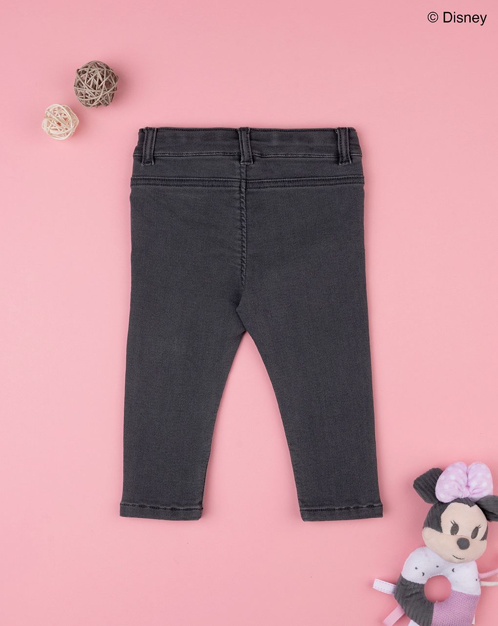 βρεφικό τζιν παντελόνι γκρι με τη minnie για κορίτσι - Prénatal