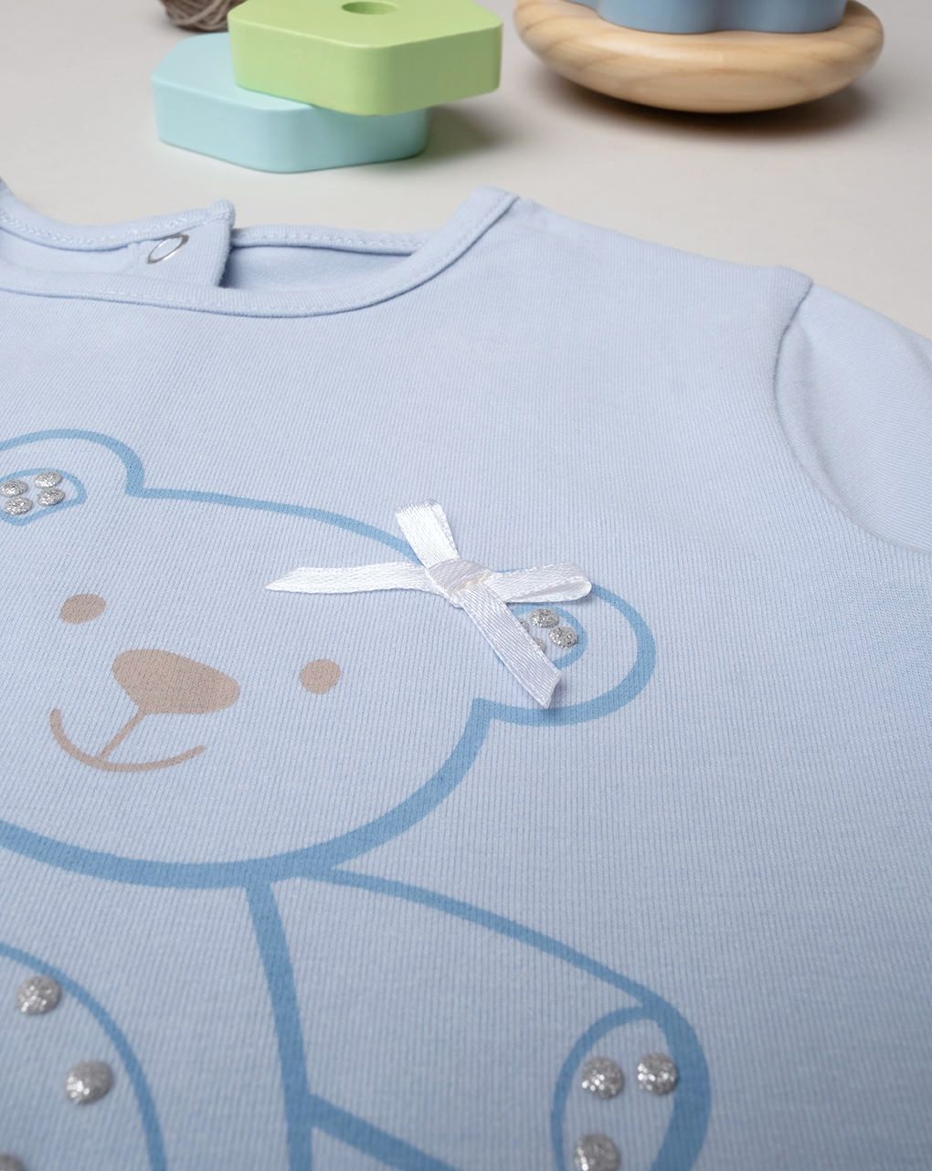 βρεφική μπλούζα γαλάζια teddy για κορίτσι - Prénatal