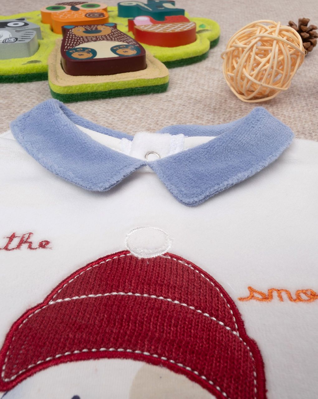 βρεφικό σετ σενίλ μπλούζα και γκέτα big north για αγόρι - Prénatal