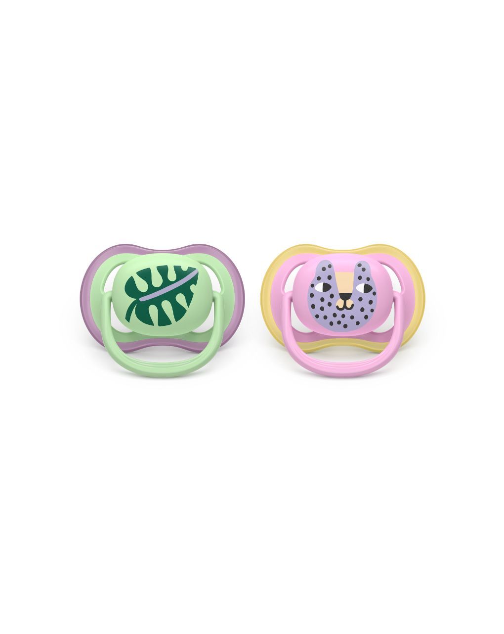 Philips avent πιπίλα ultra air 2τμχ 6-18 μηνών φύλλο/γατάκι scf287/13 - Philips Avent