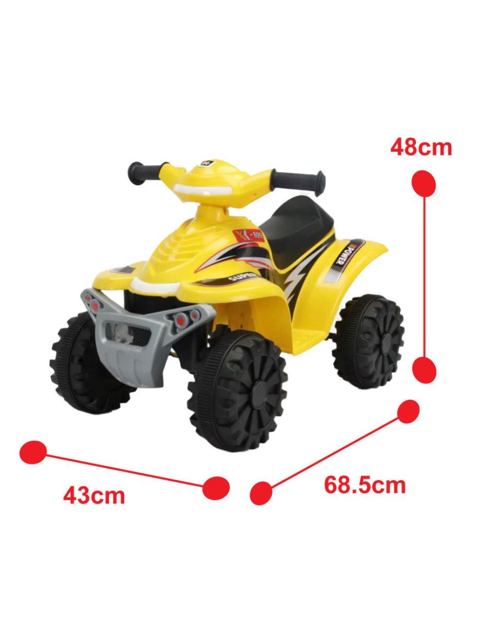 Zita toys γουρούνα κίτρινη 6v4.5ah με φώτα, μουσική, usb & τηλεχειριστήριο 2,4g 016.899-y - ΖΙΤΑ ΤΟΥS