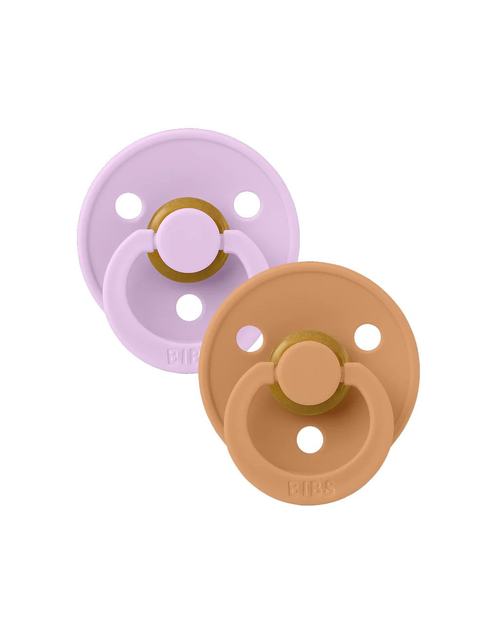 Bibs πιπίλες καουτσούκ colour violet sky/pumpkin  6+m σετ 2 τεμ. - BIBS