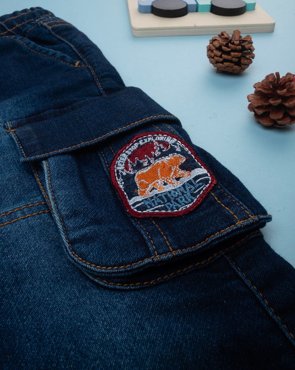 παιδικό τζιν παντελόνι μπλε adventure για αγόρι - Prénatal