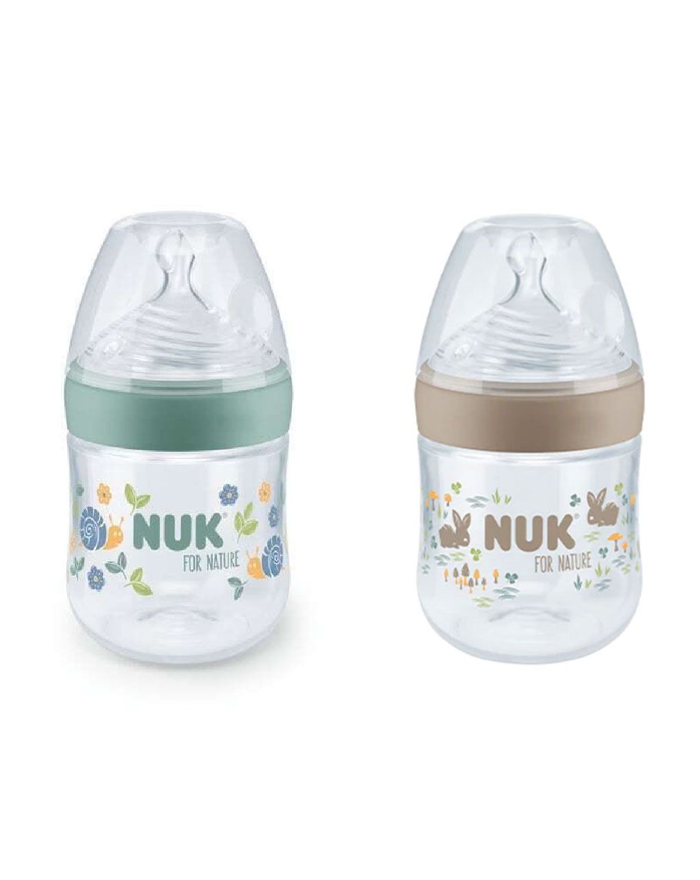 Nuk πλαστικό μπιμπερό με θηλή σιλικόνης for nature small 0-6m 150ml σε 2 χρώματα - Nuk