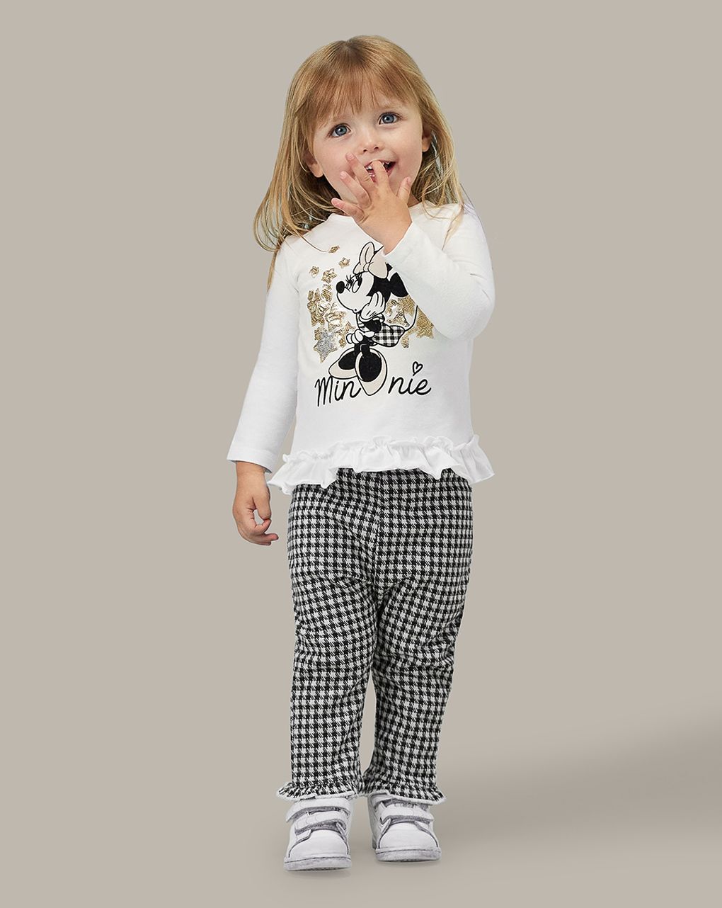 βρεφική μπλούζα λευκή με την minnie για κορίτσι