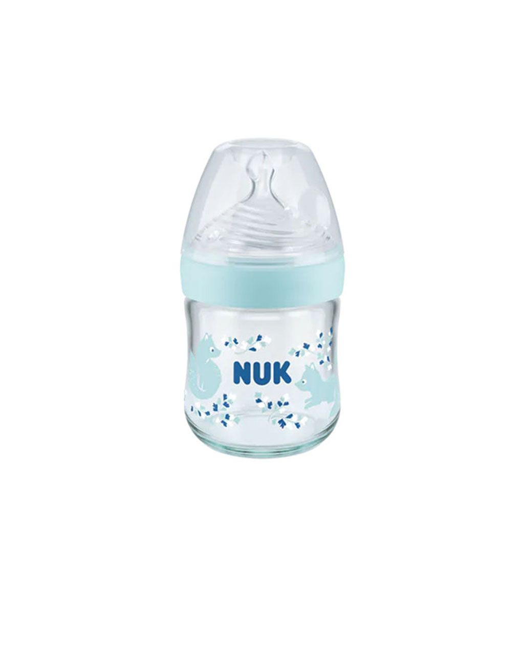 Nuk μπιμπερό γυάλινο με θηλή σιλικόνης nature sense soft 0-6m small 120ml - Nuk
