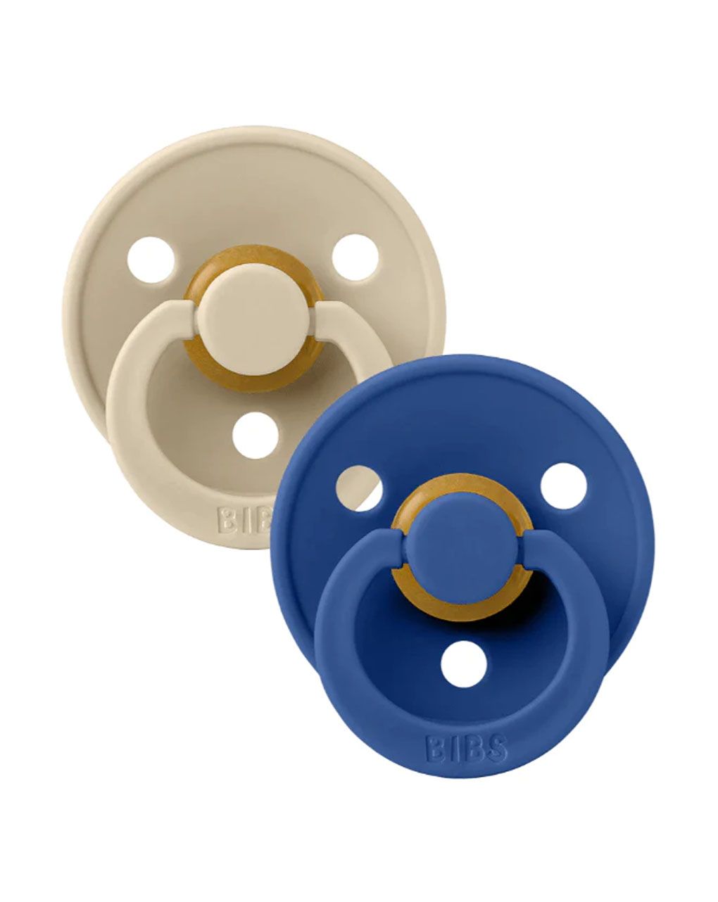 Bibs πιπίλες καουτσούκ colour vanilla/cornflower  0+m σετ 2 τεμ. - BIBS