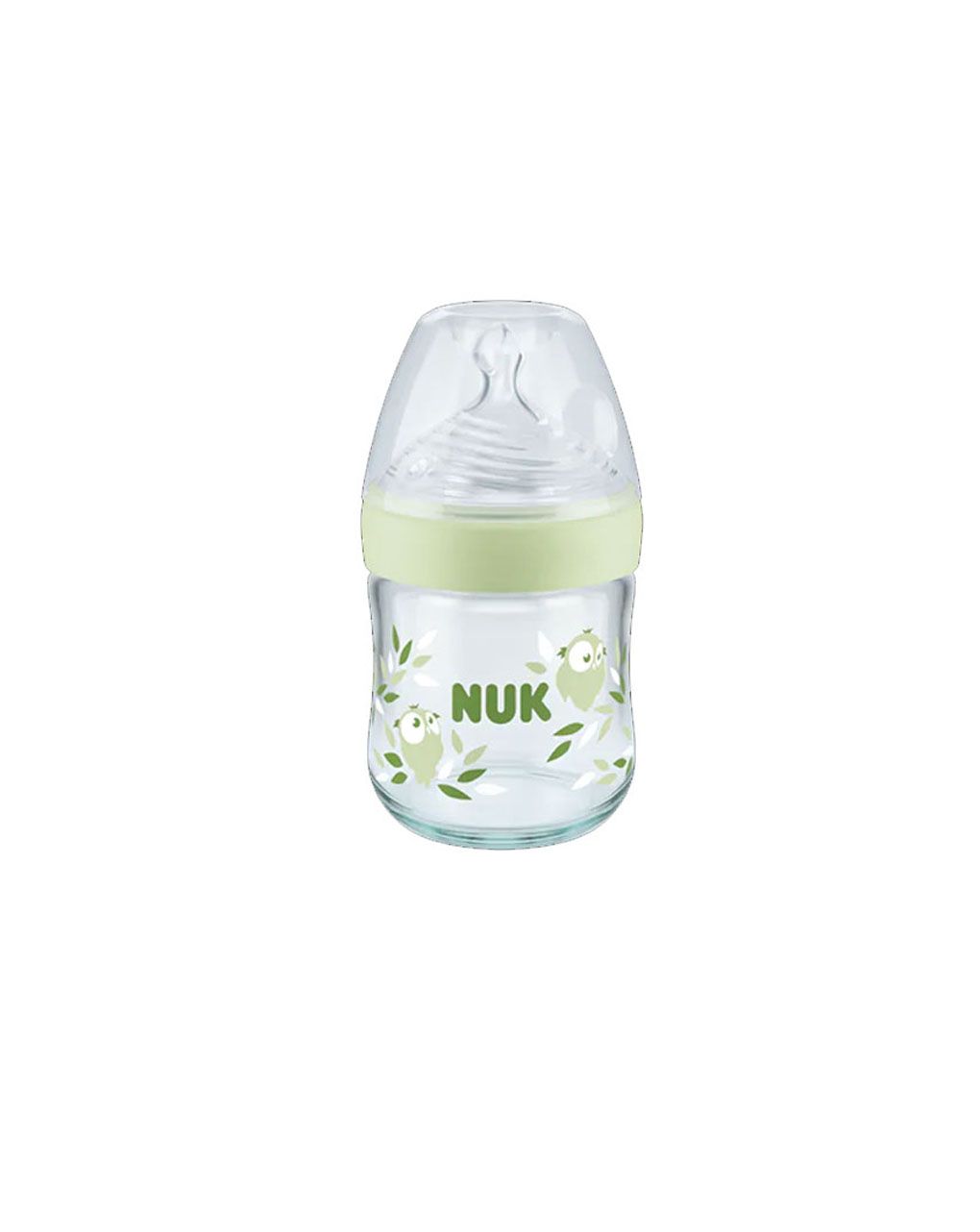 Nuk μπιμπερό γυάλινο με θηλή σιλικόνης nature sense soft 0-6m small 120ml - Nuk