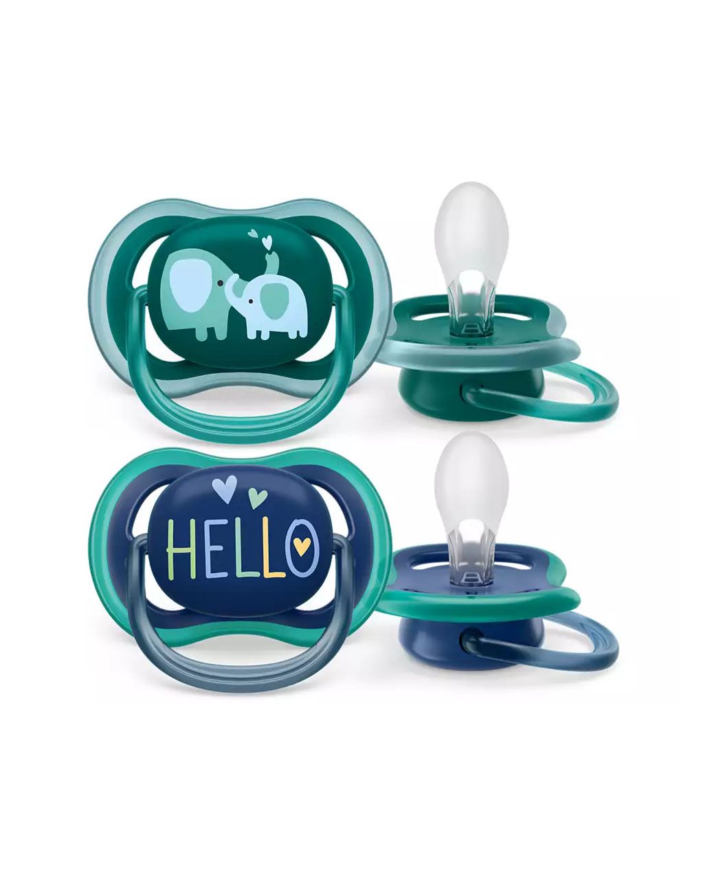 Philips avent πιπίλα ultra air elephants hello 18m+, scf349/18