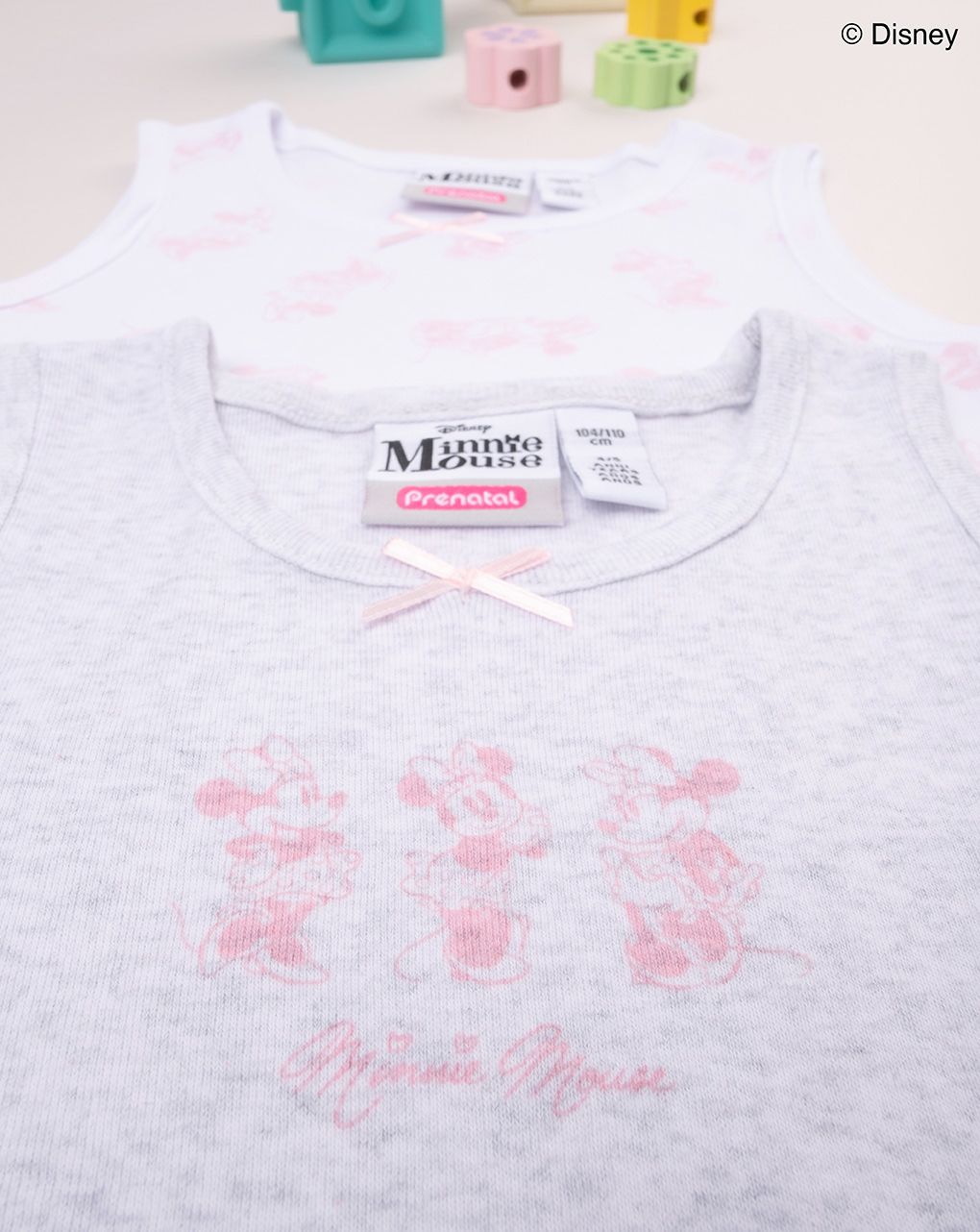 παιδικά φανελάκια πακέτο x2 με τη minnie για κορίτσι - Prénatal