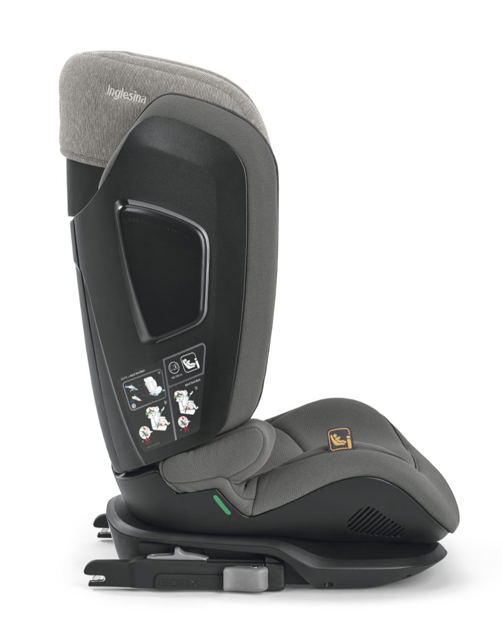 Inglesina κάθισμαι αυτοκινήτου cartesio i-size (100-150cm) με isofix stone grey - Inglesina