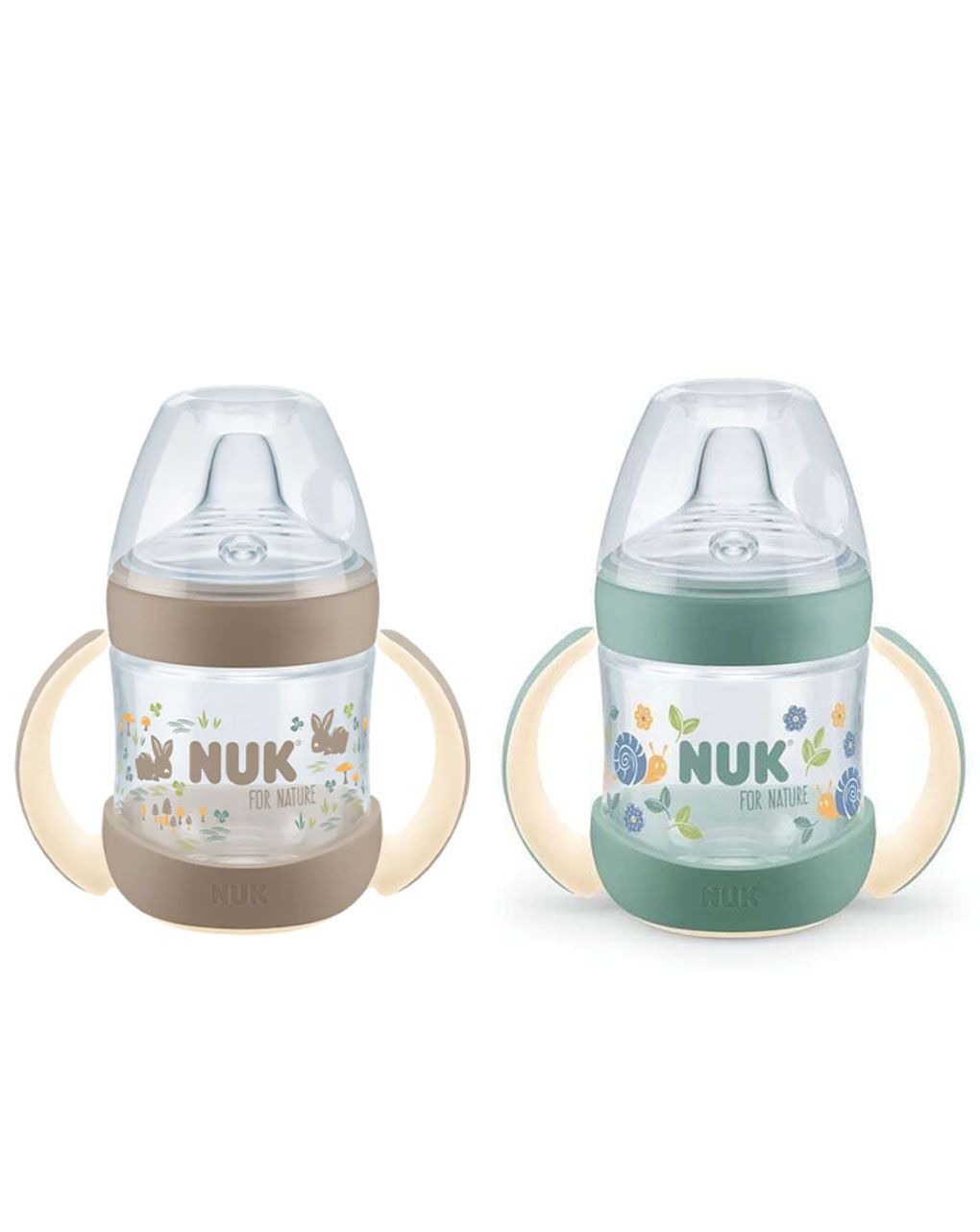 Nuk εκπαιδευτικό ποτηράκι σιλικόνης με λαβές for nature 6m+ 150ml