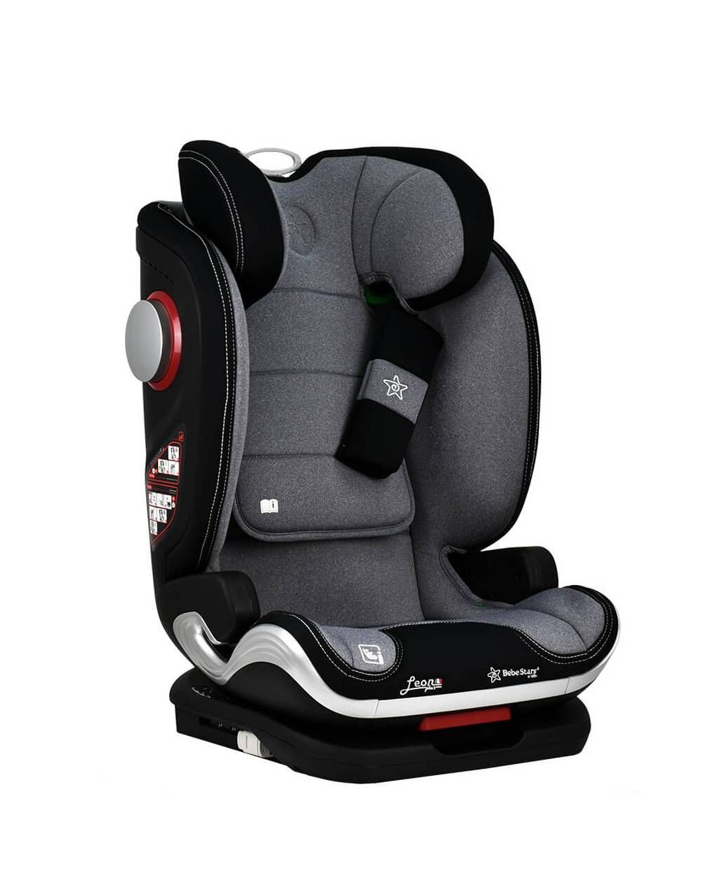Bebe stars κάθισμα αυτοκινήτου leon plus i-size (100-150cm) grey 944-186